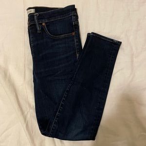 Madewell dark wash skinny jeans